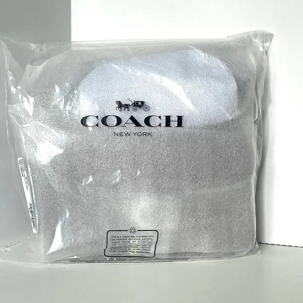 Coach Tabby Chain Clutch Rust Signature Canvas Leather Crossbody CE774